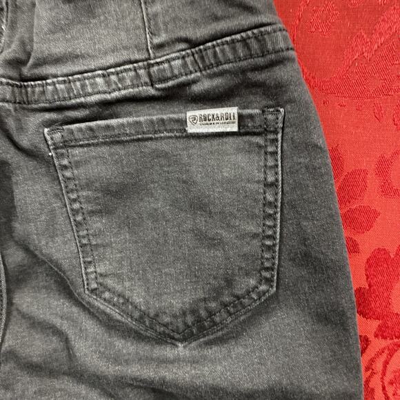 Rock & Roll Denim Jeans Womens Bargain Bell Pull On Flare Legs Black - Picture 10 of 12